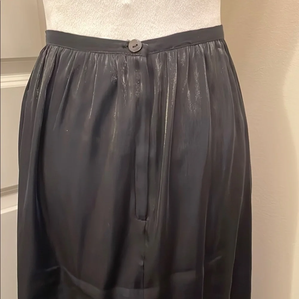 Brannan Studio San Francisco Black Pleated Maxi Skirt elastic waist size 16